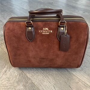 NWT Coach Suede Large Rowan Bag
